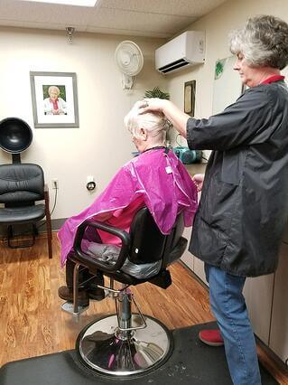 Wellhaven stylist Jeannie Hawkins works in the Forget Me Knott Salon.